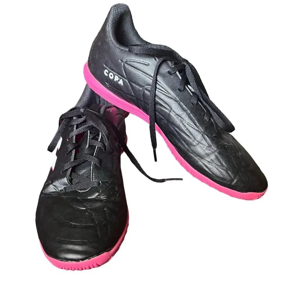 ADIDAS Mens Copa Pure.4 Indoor Football Boots Black Pink White Size US 8.5 FR 42
